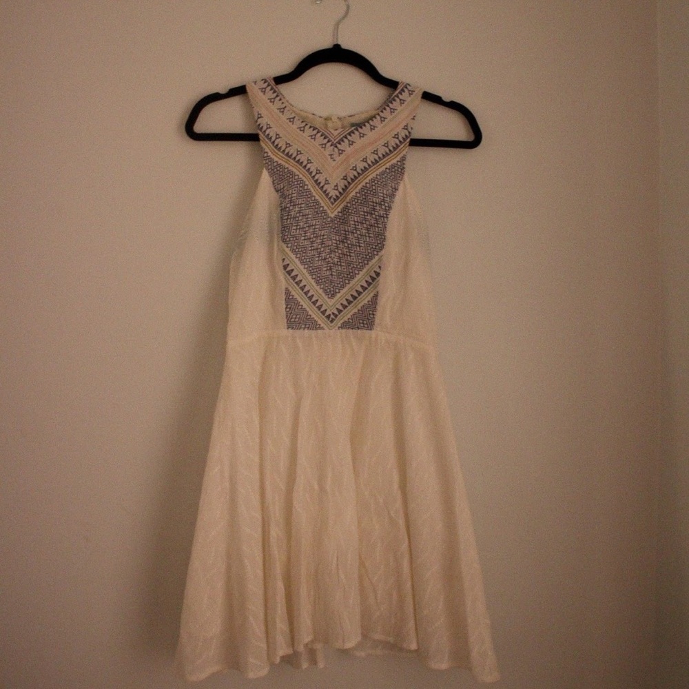White Altar’d State Dress With Blue Detail